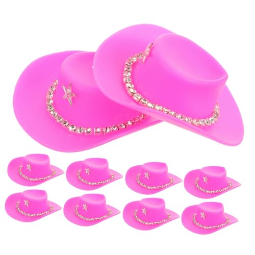 Yardwe 10 Stück Cowboyhüte für Puppen Teiliges aus Robustem für DIY Dekoration Fotografie und Cosplay mit Funkelnden Strasssteinen für Kreative Bastelprojekte Yardwe 10 Stück Cowboyhüte für Puppen Teiliges aus Robustem für DIY Dekoration Fotografie und Cosplay mit Funkelnden Strasssteinen für Kreative Bastelprojekte von Yardwe