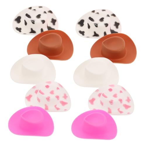 Yardwe 10 Stück Cowboyhuthandwerk kleine Partyhüte für Spielzeugtiere pinkfarbener Cowgirl-Hut Western-Kunsthandwerk für Cowboy-Mittelstücke für Tische Plastik Yardwe 10 Stück Cowboyhuthandwerk kleine Partyhüte für Spielzeugtiere pinkfarbener Cowgirl-Hut Western-Kunsthandwerk für Cowboy-Mittelstücke für Tische Plastik von Yardwe