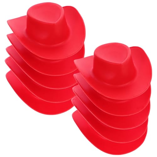 Yardwe 10 Stück Cowboyhutspielzeug Party Hüte Rand Miniaturhut Hutminiatur Mini-Hut Kleiner Hut Mini-Miniatur-Hut Dekoratives Huthandwerk Plastikhut Pp Rot Yardwe 10 Stück Cowboyhutspielzeug Party Hüte Rand Miniaturhut Hutminiatur Mini-Hut Kleiner Hut Mini-Miniatur-Hut Dekoratives Huthandwerk Plastikhut Pp Rot von Yardwe