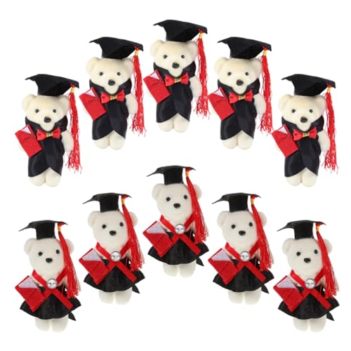 Yardwe 10 Stück DIY Bouquet Material Blumenstrauß tragen Party Kindergarten Stand kuschelbären praktische Dekoration Kleiner Abschlussbär Tier der Abschlusssaison Schaum Black von Yardwe