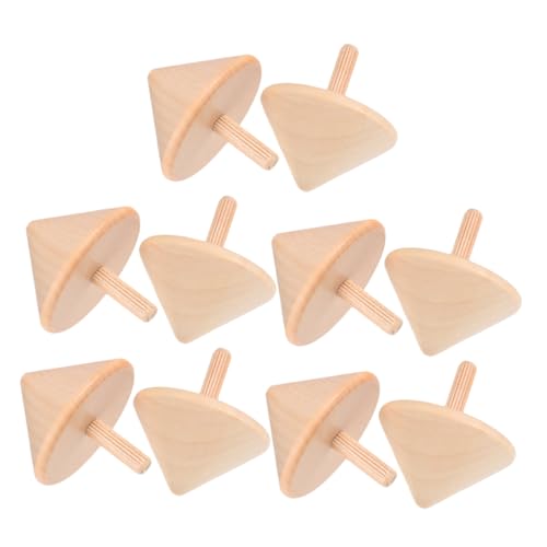 Yardwe 10 Stück DIY Malset für Pädagogisches zur Verbesserung der Hand Augen Koordination Stabil Natürlichem Holz von Yardwe