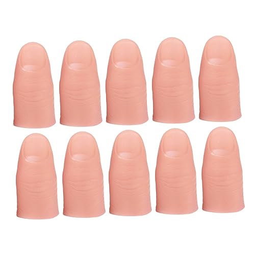 Yardwe 10 Stück Daumenring Nägel Hände gefälscht Handschuh für kinderspielzeug funnytoys mockin Simulations-Fingerabdeckungs- mit Daumenabdeckung Vinyl von Yardwe