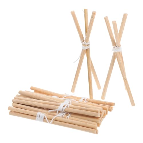 Yardwe 10 Stück Dekoratives Mini-holzregal: Miniatur-lagerfeuerzubehör Für Halloween-Partys – Landschaftsbau-Requisite Für DIY-puppenhausmöbel von Yardwe