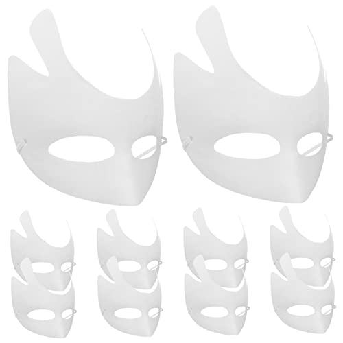 Yardwe 10 Stück Diy Handgemachte Papiermasken Blanko Masken für Kostüm Karneval und Cosplay zum Bemalen und Gestalten um Einzigartige zu Schaffen von Yardwe