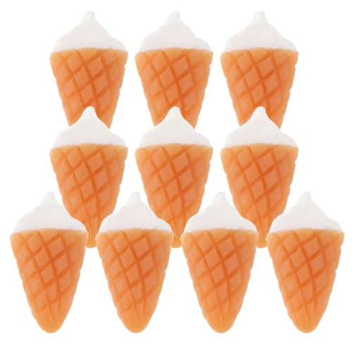 Yardwe Miniatur EIS Spielzeug Satz 10 Stücke für Puppenhaus Realistische Kunststoffeis Imitat für Rollenspiele und Küchenzubehör Kleiner Dessert Spielzeug für Kinder von Yardwe