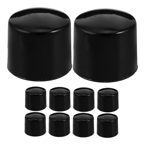 Yardwe 10 Stück Fußballmaschinenkappe Kickerstange Fußballspieltisch Kicker-Endkappen Teile für Fußballtische Tischstange gesteckt Kickertisch Brettlager Tischfußballzubehör Plastik Black von Yardwe