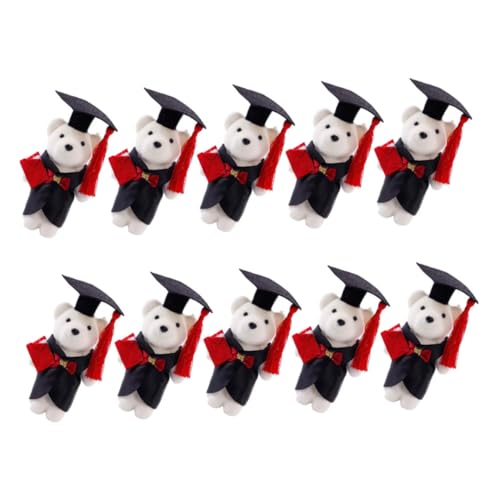 Yardwe 10 Stück Graduierte Doktorbär Puppe Blumenbärenspielzeug Plüschtiere Der Abschlusssaison Graduierung Mini Plüschtier Kleine Stoffbären Zum Abschluss Mini-abschlussbär Schaum von Yardwe