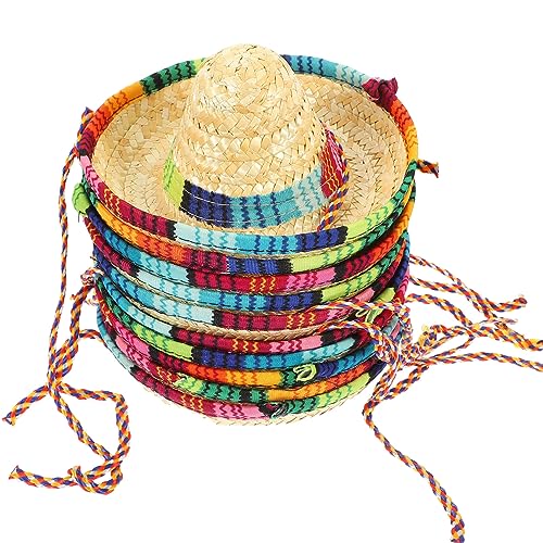 Yardwe 10 Stück Haustier Hut Hundehut Sombrero Hundemützen Hut für Katze lustige Hüte weihnachtsmütze weinachtsmützen strohhüte Bunter Hut entzückende Hüte Partydekorationen Gras Colorful von Yardwe