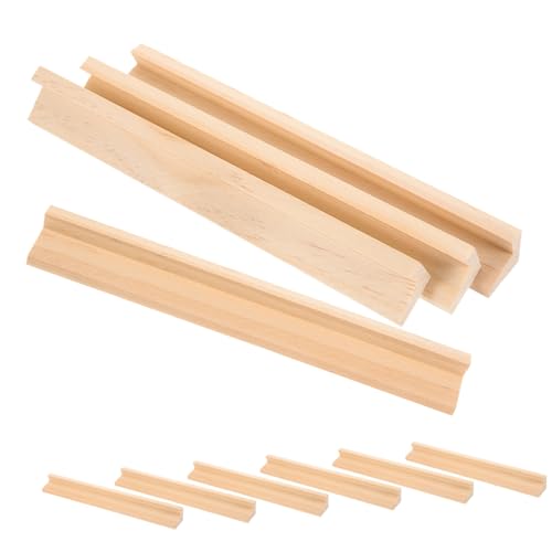 Yardwe 10 Stück Holzfarbene Buchstabenständer Teiliges für DIY Deko English Letters Base Tischdeko und Kreative Bastelideen für Lernspiele von Yardwe