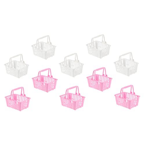 Yardwe 10 Stück Kleiner Einkaufswagen für Teiliges und Widerstandsfähiger Spielzeugkorb für Rollenspiele für Puppenhaus und Kreative Aktivitäten Yardwe 10 Stück Kleiner Einkaufswagen für Teiliges und Widerstandsfähiger Spielzeugkorb für Rollenspiele für Puppenhaus und Kreative Aktivitäten von Yardwe