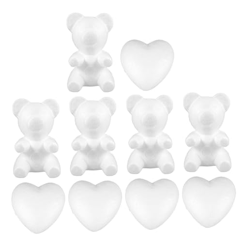 Yardwe 10 Stück Liebesblasenmodell bastelzeug Craft blumenstecker handwerkskunst Dekoration Bastelschaumbär Creme schokoladenform Kunstmodell für Party Bärenherzform Poly-Drache Weiß Yardwe 10 Stück Liebesblasenmodell bastelzeug Craft blumenstecker handwerkskunst Dekoration Bastelschaumbär Creme schokoladenform Kunstmodell für Party Bärenherzform Poly-Drache Weiß von Yardwe