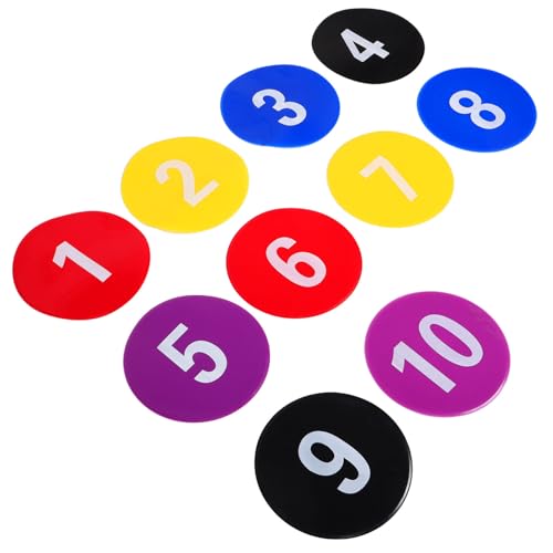 Yardwe 10 Stück Logo Matte Bodenpunkte Für Das Klassenzimmer Für Klassenzimmer Fußballpunkte Basketball Bodenmarkierungen Teppichpunkte Mit Zahlen Basketball Punktmarkierungen von Yardwe