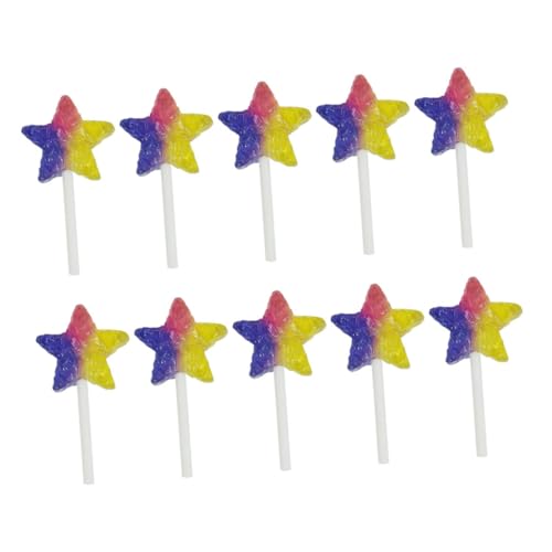 Yardwe 10 Stück Lollipop Anhänger Simulation Lollipop Dekorform Lollipops Für Lollies Mini Lollipop Sticks Rosa Lolly Verzierungsanhänger Popsicle Sauger Basteldekore Kunststoff von Yardwe