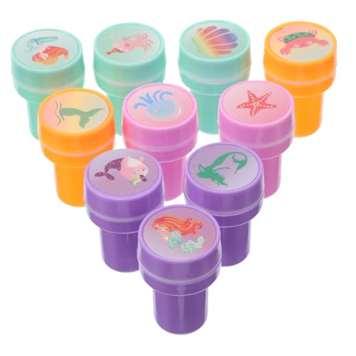 Yardwe 10 Stück Meerestierrobbe Tierstempel Tagebuch DIY Stempel Briefmarken für den Unterricht Schulmaterial Kleinkind Stempel Handstempel für Stamper Plastik von Yardwe