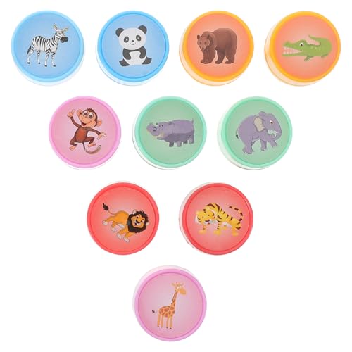 Yardwe 10 Stück Meerestierrobbe Tierstempel Tagebuch DIY Stempel Partyartikel für tierische Partygeschenke Stempel für Zoo-Gastgeschenke Stamper Plastik von Yardwe