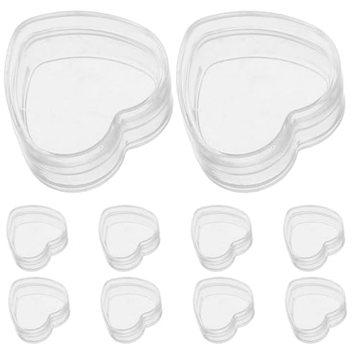 Yardwe 10 Stück Mini Aufbewahrungsboxen für Puppenhaus Teiliges Durchsichtige Herzform Praktische Mini Organizer für Kleine Zubehörteile für DIY und Dekoration Yardwe 10 Stück Mini Aufbewahrungsboxen für Puppenhaus Teiliges Durchsichtige Herzform Praktische Mini Organizer für Kleine Zubehörteile für DIY und Dekoration von Yardwe