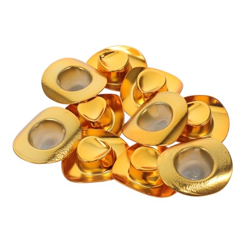 Yardwe 10 Stück Mini Cowboy Hüte Glitter Western Miniatur Puppenhüte Kunststoff DIY Zubehör für Geburtstag Party Dekorationen Yardwe 10 Stück Mini Cowboy Hüte Glitter Western Miniatur Puppenhüte Kunststoff DIY Zubehör für Geburtstag Party Dekorationen von Yardwe