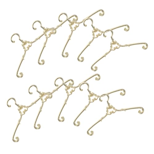Yardwe 10 Stück Mini Kleiderbügel aus Metall für Puppen Vintage Miniature Hangers für Puppenhaus Robuste und Dekorative Kleiderbügel für Puppenkleidung und Accessoires Yardwe 10 Stück Mini Kleiderbügel aus Metall für Puppen Vintage Miniature Hangers für Puppenhaus Robuste und Dekorative Kleiderbügel für Puppenkleidung und Accessoires von Yardwe