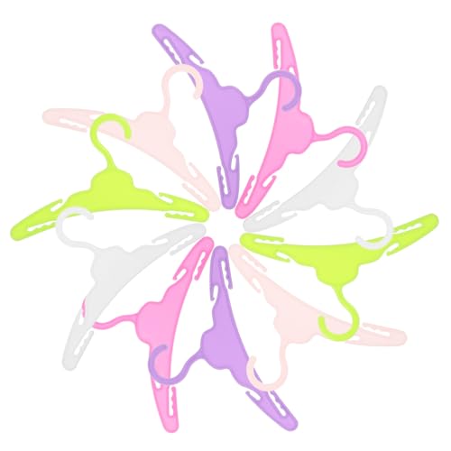 Yardwe 10 Stück Mini Kleiderständer für Puppen Teiliges aus Robustem Material für Puppenkleider und Miniaturschränke Perfektes Zubehör für Puppenhäuser und Kreative von Yardwe
