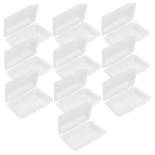 Yardwe 10 Stück Mini -Lunchbox -Modell Mini-vers Machen Es Zu Mini-Essen Puppe Lunchboxen Für Klein Miniatur Realistisch Party Winzig Mach Es Mini Mini-etui Fürs Mittagessen Weiß Plastik von Yardwe