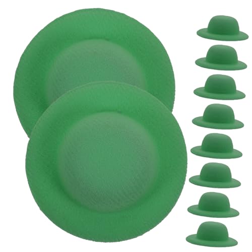 Yardwe 10 Stück Mini-Strohhut Puppe Kind Mini-Kappen zum Basteln Mini-Craft-Hut klein Miniatur-Mini-Hüte Bauarbeiterhut Miniaturhüte Mini-Hut- dekorativer DIY-Hut Eva Green von Yardwe