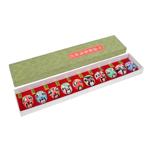 Yardwe 10 Stück Mini Tonmasken Peking Oper Traditionelle Chinesische Opernmasken Sammler Dekoration Kunstvolle Handgefertigte Figuren für Wohn Bürogestaltung Yardwe 10 Stück Mini Tonmasken Peking Oper Traditionelle Chinesische Opernmasken Sammler Dekoration Kunstvolle Handgefertigte Figuren für Wohn Bürogestaltung von Yardwe