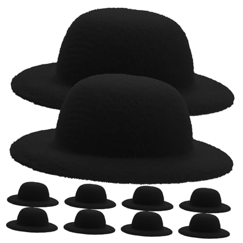 Yardwe 10 Stück Miniatur Hüte Imitation Doll Hats für DIY Deko Kleine Hüte für Puppen und Bastelprojekte für Teepartys und Geschenkideen von Yardwe
