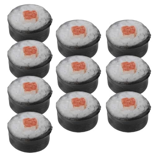 Yardwe 10 Stück Miniatur Sushi Set Teiliges Set für Kreative Küche Lernspielzeug für Fördert Geschicklichkeit und Kreativität für Puppenhaus und Dekoration von Yardwe