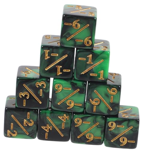 Yardwe 10 Stück Plus- und Minuswürfel Mathematikzeichenwürfel Würfel Lernen Mathe-Lehrwürfel Bunte Würfel polyedrische Würfel Leere Würfel Material für den Mathematikunterricht Acryl von Yardwe