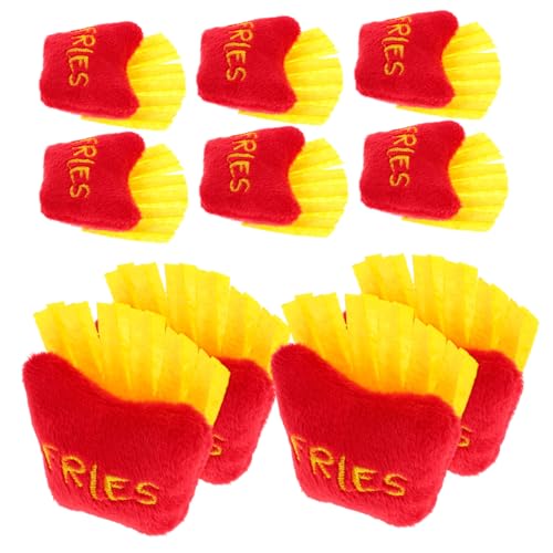 Yardwe 10 Stück Pommes-Frites-Hut Pommes Kostüm Am Stiel Hundespielzeug Pommes-Frites-kostüm Für Erwachsene Pommes-Frites-Kissen Ketchup-Hut Ausgestopfte Tiere Plüsch von Yardwe