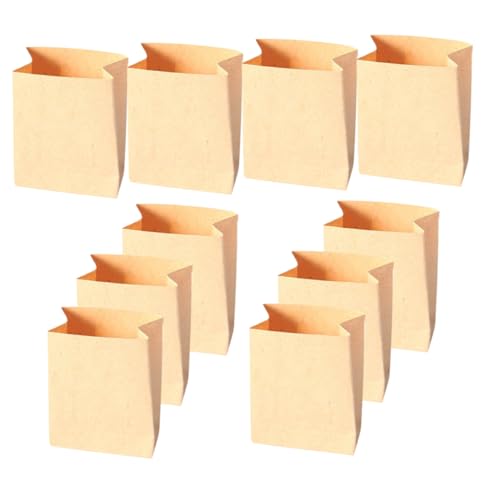 Yardwe 10 Stück Puppenhaus Verpackungstüten Papier Kekstüten Kleine Kekstüten Puppenhaus Küchenpapier Sandwichtüten Mini Tüten Miniaturen Kleine Verpackungstüten Mini Papier von Yardwe