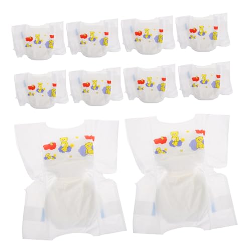 Yardwe 10 Stück Puppenwindelspielzeug Zubehör Für -babypuppen Tun So, DASS Sie Puppenzubehör Babypuppensachen Babypuppen-kleidungszubehör Vlies Weiß Yardwe 10 Stück Puppenwindelspielzeug Zubehör Für -babypuppen Tun So, DASS Sie Puppenzubehör Babypuppensachen Babypuppen-kleidungszubehör Vlies Weiß von Yardwe
