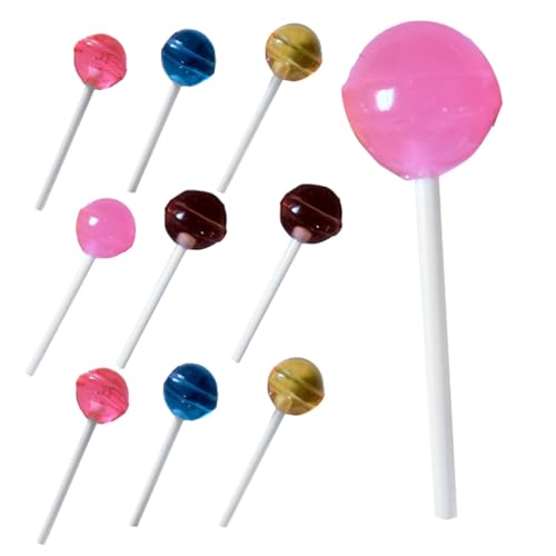 Yardwe 10 Stück Simulation Lutscher Puppe küchen Accessoires mutfak aksesuarları Lutscher Modell Dollhouse zubehör miniaturmodelle Mini- -Lutscher-Modell Miniaturspielzeugmodell Harz von Yardwe