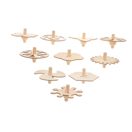 Yardwe 10 Stück Teiliges DIY Holz für Unbemalt Handgefertigte Gyroskope Kreative Bastelmaterialien für Vorschule und Kindergeburtstagsfeiern für Mädchen Yardwe 10 Stück Teiliges DIY Holz für Unbemalt Handgefertigte Gyroskope Kreative Bastelmaterialien für Vorschule und Kindergeburtstagsfeiern für Mädchen von Yardwe