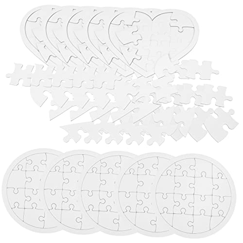 Yardwe 10 Stück Teiliges DIY Puzzle für Leere Malvorlagen aus Papier Herz und Rundform für Kreative Bastelprojekte für Frühkindliche Entwicklung und Spaß ohne Bildschirmzeit Yardwe 10 Stück Teiliges DIY Puzzle für Leere Malvorlagen aus Papier Herz und Rundform für Kreative Bastelprojekte für Frühkindliche Entwicklung und Spaß ohne Bildschirmzeit von Yardwe