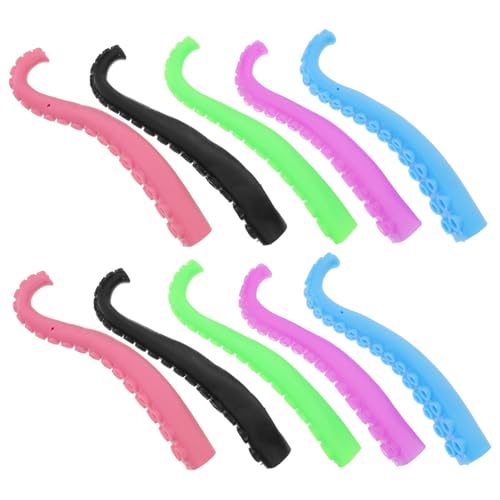 Yardwe 10stücke Kreative Octopus Fingerpuppen Sicheres Kunststoffspielzeug Für Junge Mädchen Party- Zufälligen Farben Fingertip Deko Und Stressabbau-Spielzeug von Yardwe