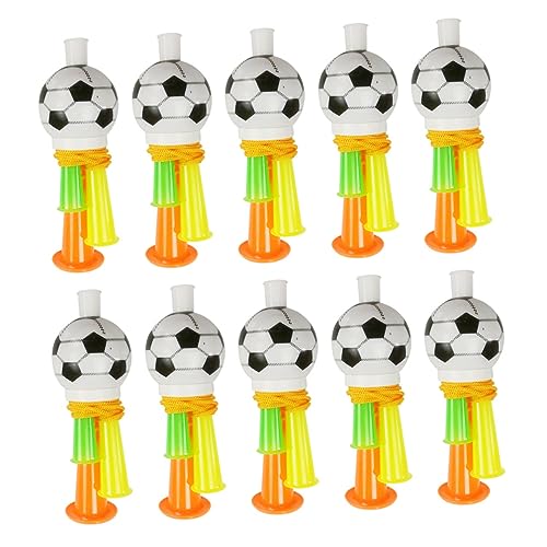 Yardwe 10 Stück Fußball Trompeten für Fans Kunststoff laut Handheld für Sportevents von Yardwe