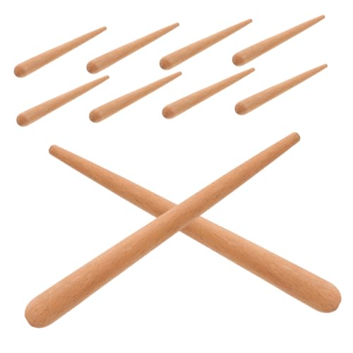 Yardwe 10 Stück Teiliges Holz Guiro Musikstöcke für Orff Schlaginstrumente für Rhythmus und Musikpädagogik im Klassenzimmer und Familienaktivitäten von Yardwe