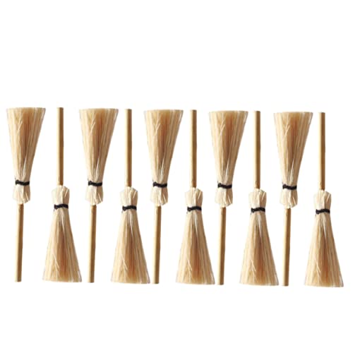 Yardwe 10 Stück Teiliges Mini Besen für Puppenhaus Dekoration Kreatives Fotorequisiten für Hochwertiges Zubehör für Puppenhaus Accessoires von Yardwe
