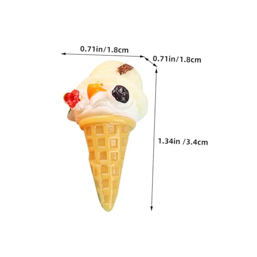 Yardwe 10 Stück Teiliges Miniatur Eiscreme Modelle Realistische Künstliche Dessertdekoration Farbige Simulation Eiscreme Figuren aus Resin Langlebig Fotorequisiten oder Ladendeko von Yardwe