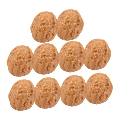 Yardwe 10 Stück Walnussmodell Faux-nuss-Modelle Walnuss Basteln Sie Künstliche Nüsse Künstliche Nuss Künstliche Nüsse Als Dekoration Modell Mit Künstlicher Nuss Nussbaum PVC von Yardwe