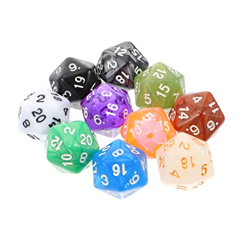 Yardwe 10 Stück Würfelspiel lehrreich mehrseitige 10-seitiger Party einseitig Board Games brettspiele dice Set Brettspielzubehör boardgame -Stütze wie von Yardwe