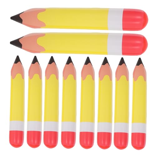 Yardwe 10 Stück aufblasbarer Bleistift Dekoration erste hoch mehrfarbig lustig Bleistift aufblasbar Gefälligkeiten für Schulpartys Bleistiftstütze für PVC Yellow Yardwe 10 Stück aufblasbarer Bleistift Dekoration erste hoch mehrfarbig lustig Bleistift aufblasbar Gefälligkeiten für Schulpartys Bleistiftstütze für PVC Yellow von Yardwe