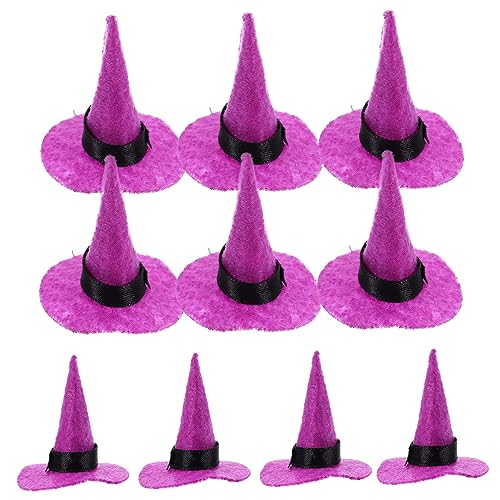 Yardwe 10 Teiliges Mini Hexenhüte aus Filz Kleine Halloween Hexenhüte Dekorative Gnom Hüte Party und Karnevalsdekoration und Detailliert Verarbeitet Vielseitig Verwendbar von Yardwe