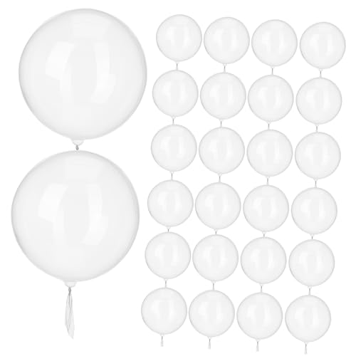 Yardwe 100 Stück Bobo Bälle Geburtstags Bulk Aufblasbare Bälle Ballon Dekorationen Für Hochzeiten Kreis Kugel Blase Regenbogen Riesige Klare Ballons Glänzend von Yardwe