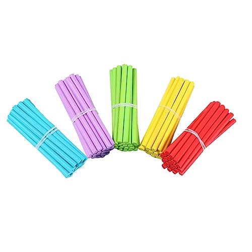 Yardwe 100 Stück Bunte Rechenstäbchen aus Holz Pädagogisches für Kleinkinder Mathefähigkeiten Geeignet für Vorschule und Kindergarten zum Zählen und Rechnen Lernen von Yardwe