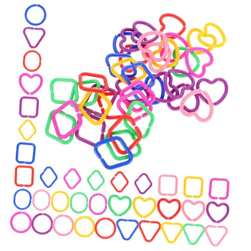 Yardwe 100 Stück Geometrische Schnallenspielzeug Babykette Kettenglieder für Babyspielzeug Kinderspielzeug mit geometrischer Form Kunststoffkettenglieder Plastik Yardwe 100 Stück Geometrische Schnallenspielzeug Babykette Kettenglieder für Babyspielzeug Kinderspielzeug mit geometrischer Form Kunststoffkettenglieder Plastik von Yardwe