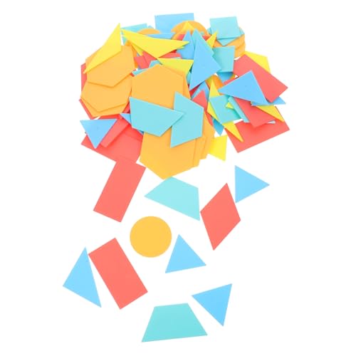 Yardwe 100 Stück Hilfsmittel für den Geometrieunterricht muss hat Schule Kreis Jungtier Puzzle Geometrisches Lernen für geometrische Form zum Lernen Abs von Yardwe