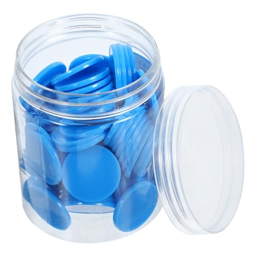 Yardwe 100 Stück Lehrmittel Belohnen Chip Brettspielzähler Spiele Lernen Kind Schalter Nummeriert Klein Lehrreich Farbig Spielmarker Zählen Zählscheibe Blue Abs von Yardwe