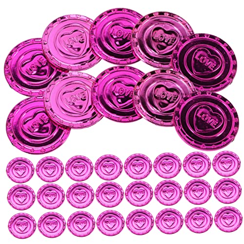 Yardwe 100 Stück Love Herzform Plastikmünzen Leichte Geruchlose Party Deko für Valentinstag Sichere Spielzeugmünzen für Kindergeburtstag und Geschenkverzierung Yardwe 100 Stück Love Herzform Plastikmünzen Leichte Geruchlose Party Deko für Valentinstag Sichere Spielzeugmünzen für Kindergeburtstag und Geschenkverzierung von Yardwe